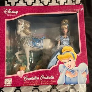 Disney Princess Cinderella Porcelain Doll and Horse Set